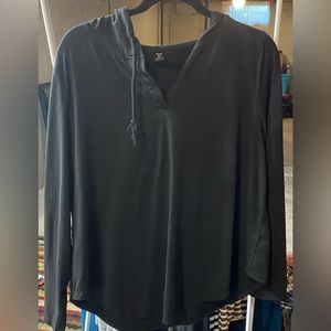 Womens XL black shirt with hood